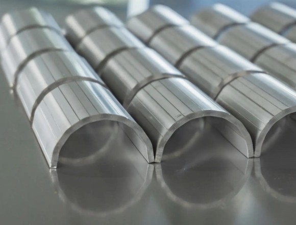 axial flux stator lamination stacks awaiting assembly