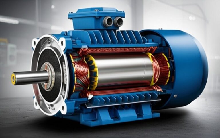 AC motor cutaway detail