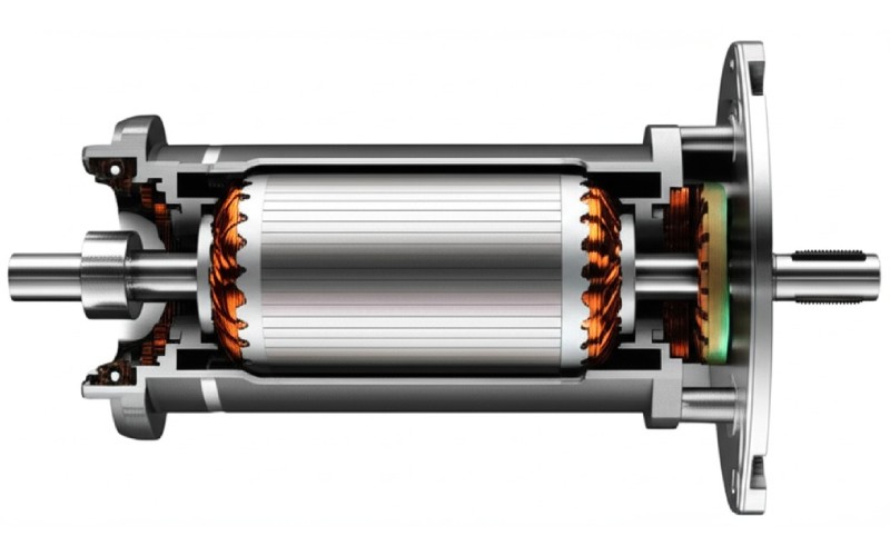 AC motor internal view