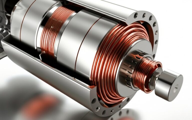 Advanced EV motor cutaway