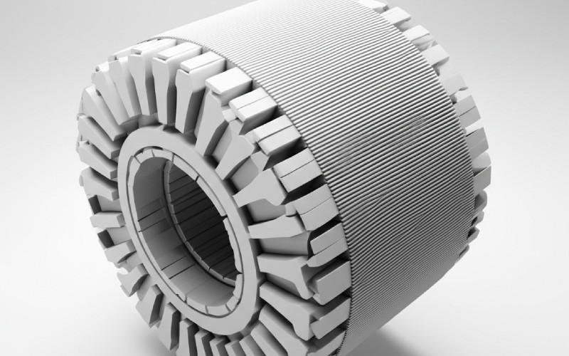 Assembled laminated stator core