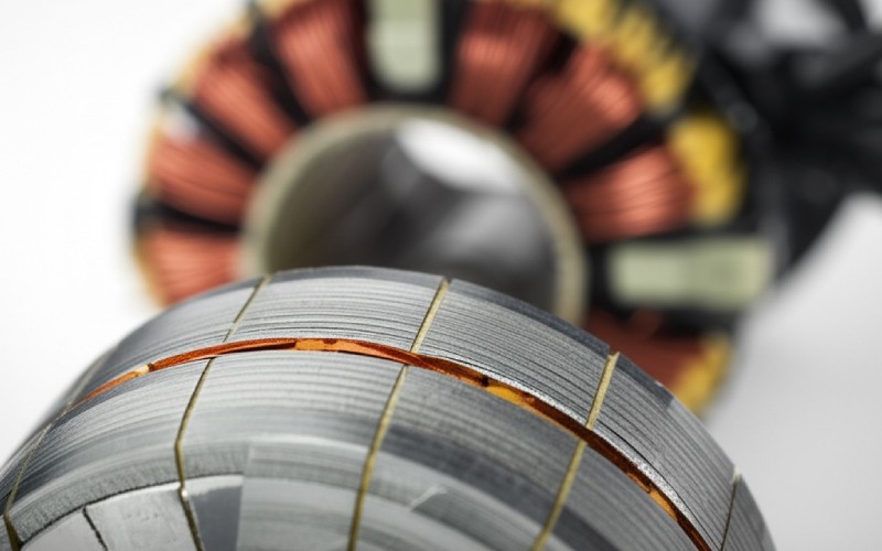 EV motor rotor detail