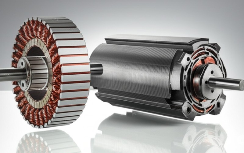 Interne Komponenten des Elektromotors