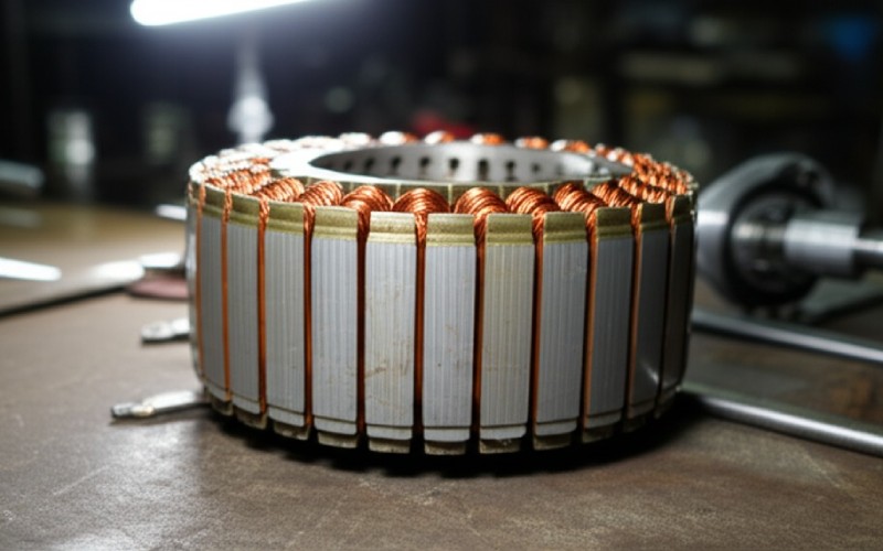 Motor core subtle heat damage