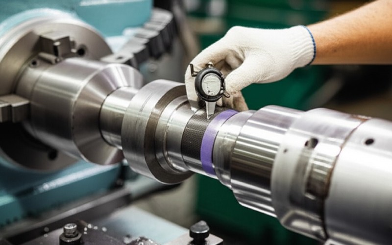 Precision measurement on industrial shaft