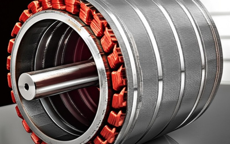 Realistic motor rotor closeup