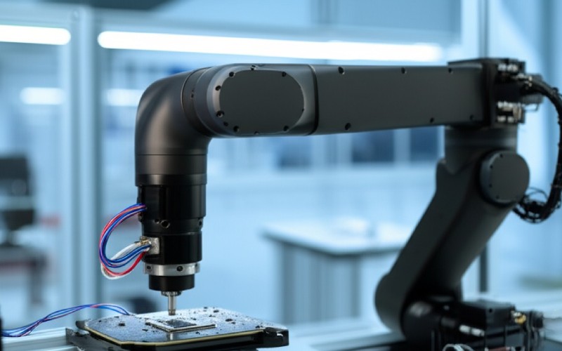 Robotic arm showing precise motor control