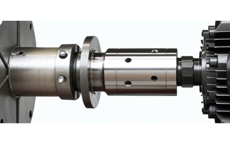 Rotating motor shaft output