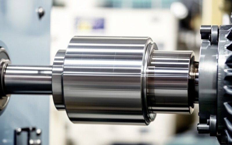 Spinning AC motor shaft