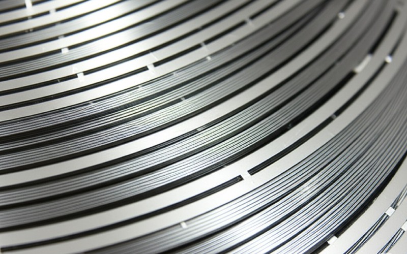 Stacked motor laminations detail