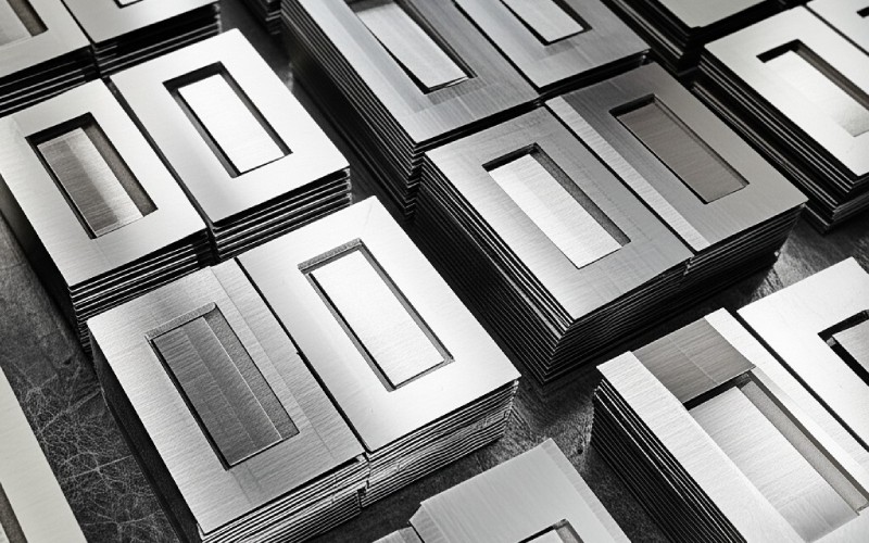 Unassembled silicon steel transformer laminations