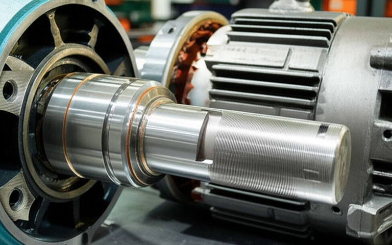 Motore smontato con albero