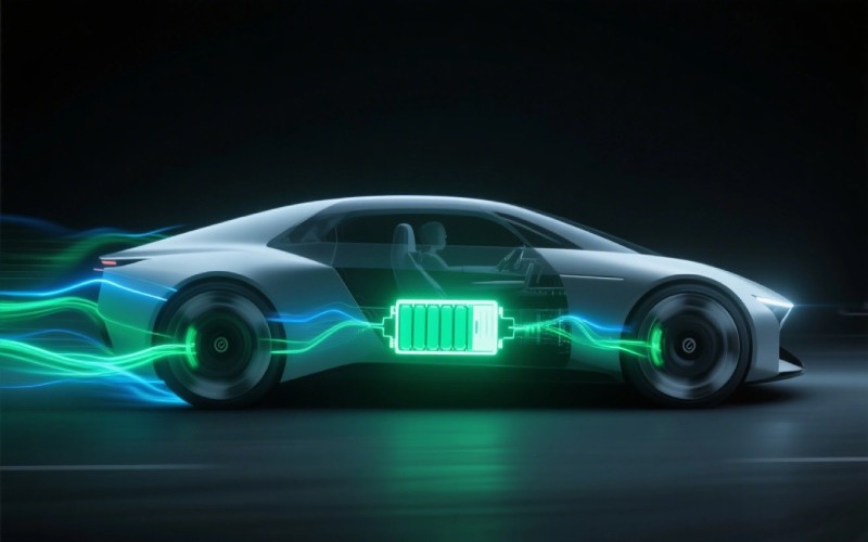 EV regenerative braking energy flow