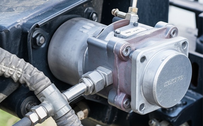 Hydraulic motor close-up