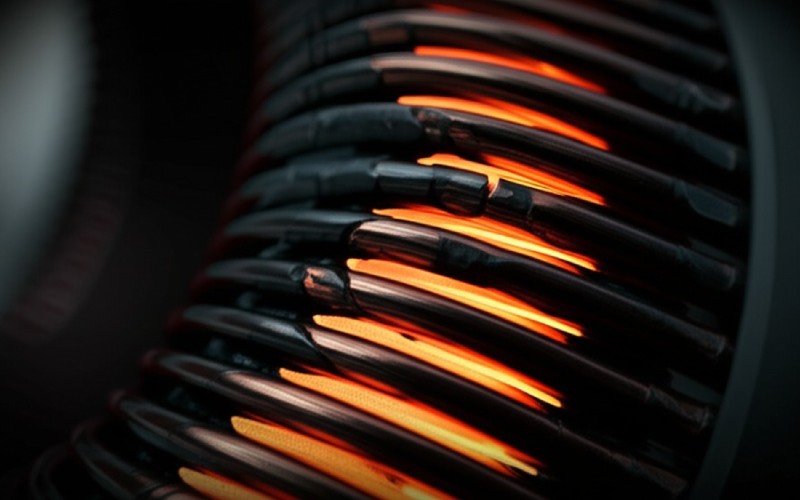 Overheating industrial electrical coil