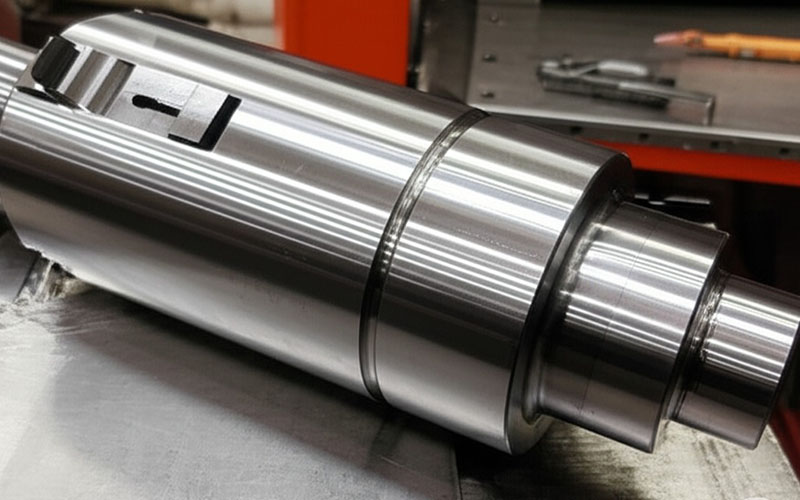 Motorwelle aus Stahl - Nahaufnahme