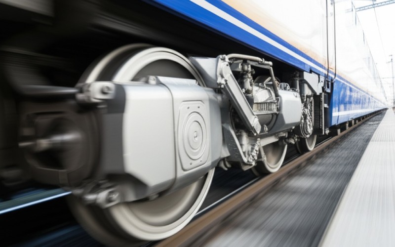 Traction motor on a high-speed train's axle