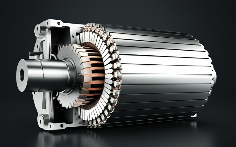 Cutaway of an electric motor