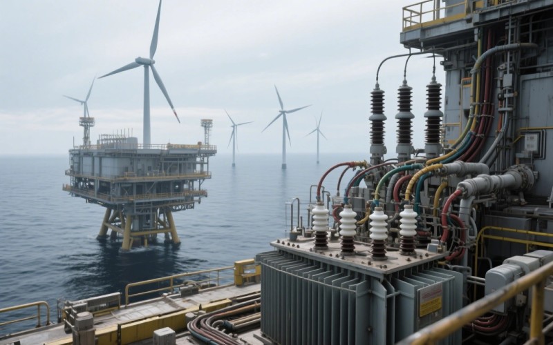 Offshore wind farm and electrical substation