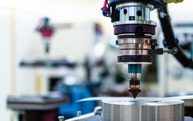 Robotic arm stacking steel laminations