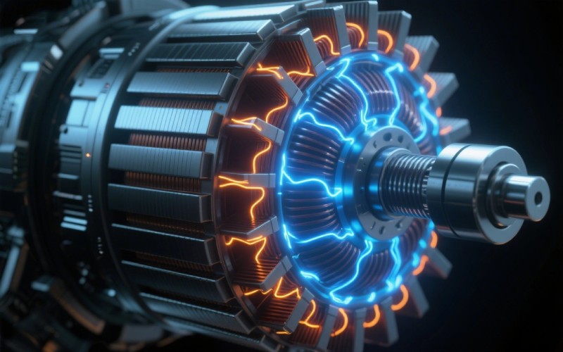 glühender Motorkern