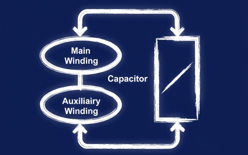抽象的なモーター配線図