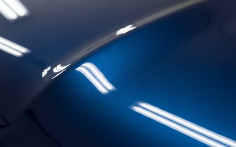 Flawless, mirror-like finish on a car panel