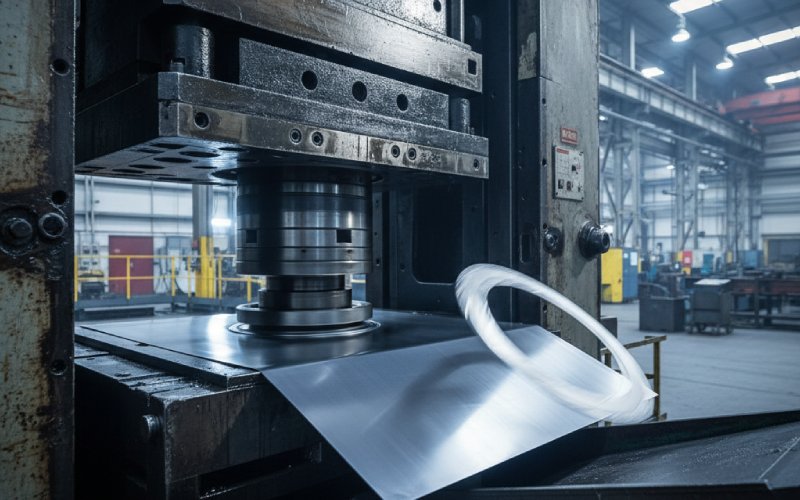 Industrial press stamping stator laminations