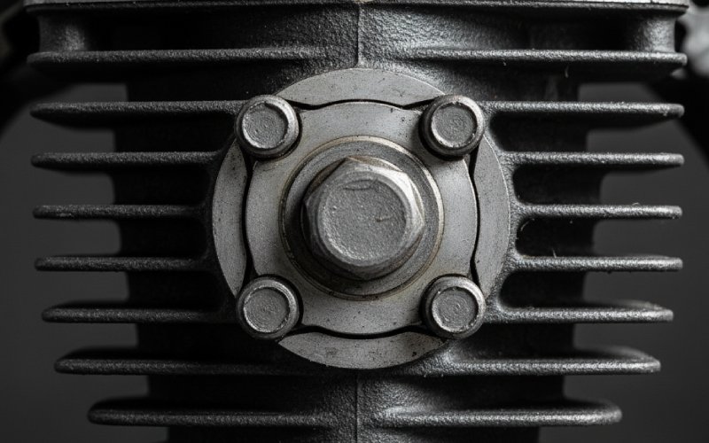 Macro view of a compressor cylinder head