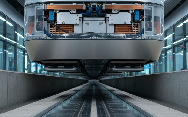 Maglev train motor levitation