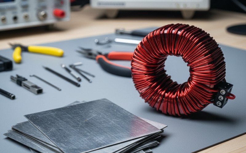 Montierter und demontierter Transformatorkern