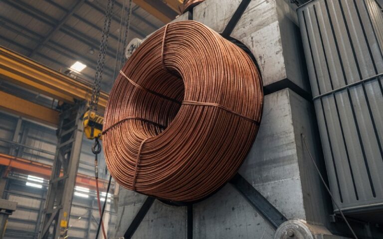 Industrial transformer assembly in a factory