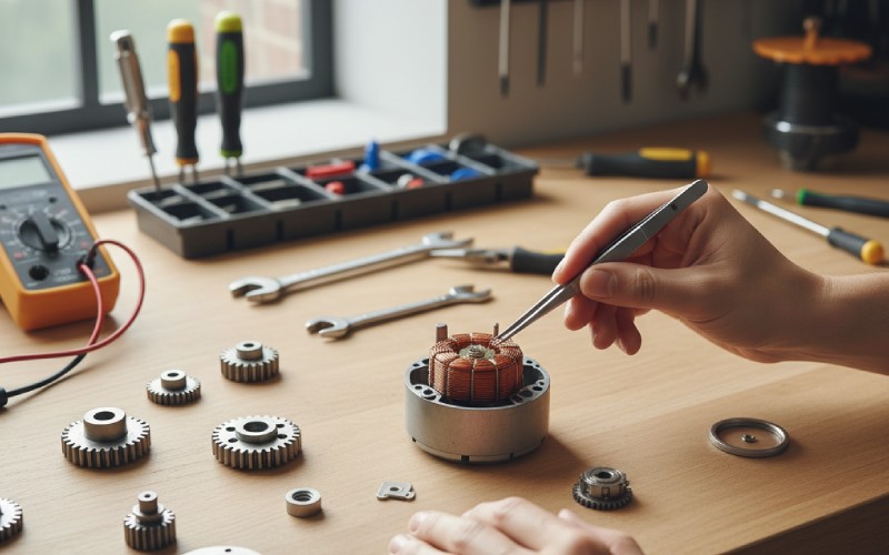 Inspection des pièces internes d'un moteur