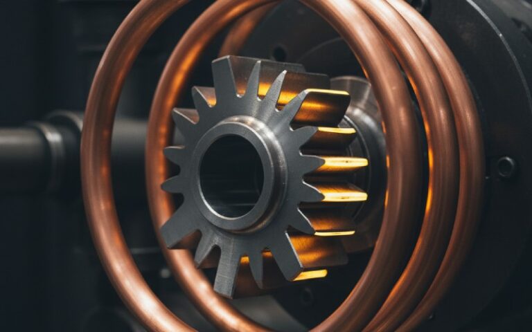 Precision induction hardening of a gear