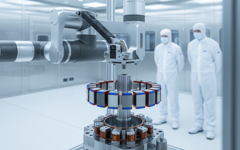 Robotic assembly of a BLDC motor