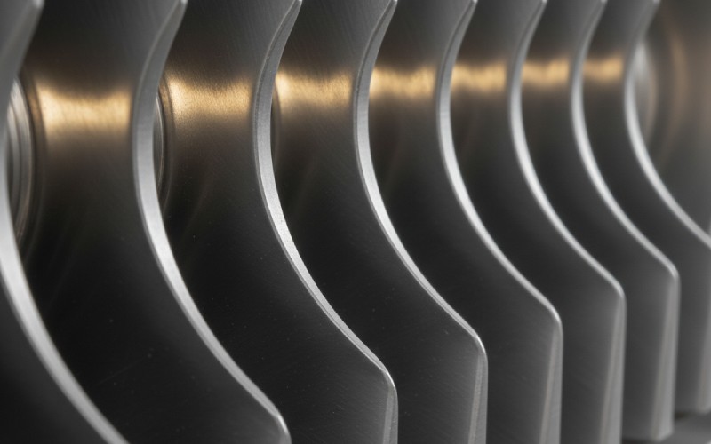 Stator and rotor blades closeup