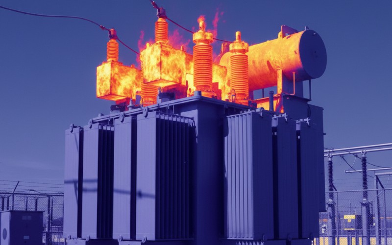 Image thermique d'un transformateur de puissance