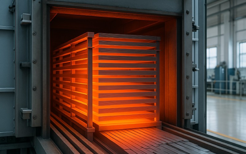 Annealing laminations in furnace