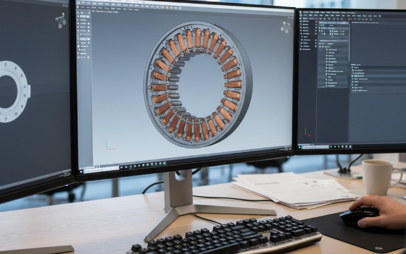 CAD design of motor stator