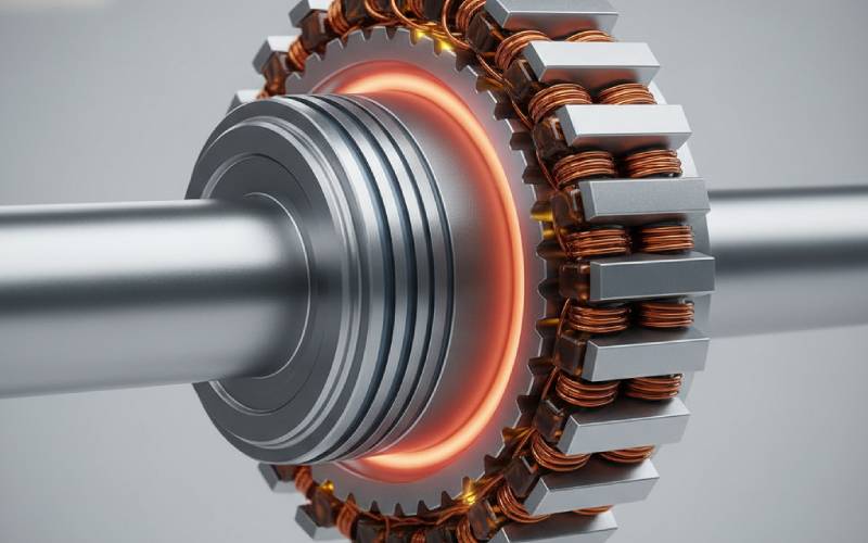 Cross-section of aerospace stator and rotor