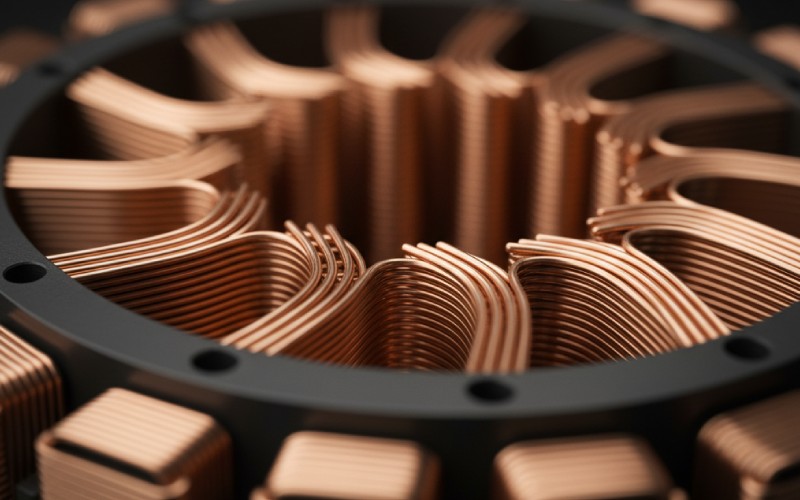 Enroulements complexes du moteur à noyau d'air