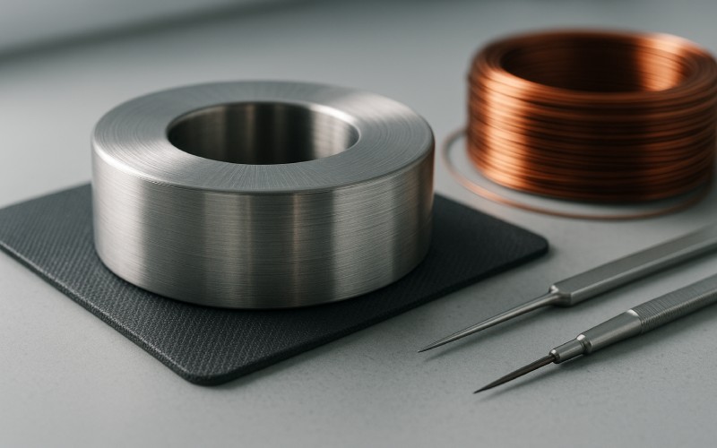 Toroidal core on bench