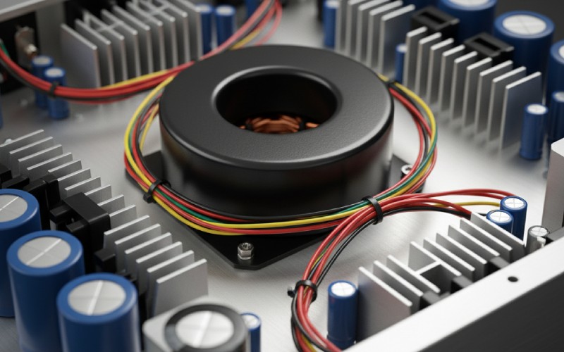 toroidal transformer in amplifier