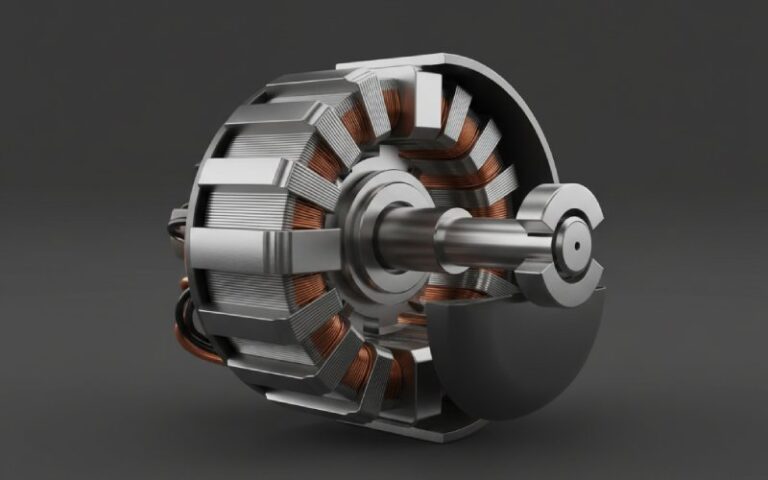 Cutaway SRM met laminaatstapel en tanden