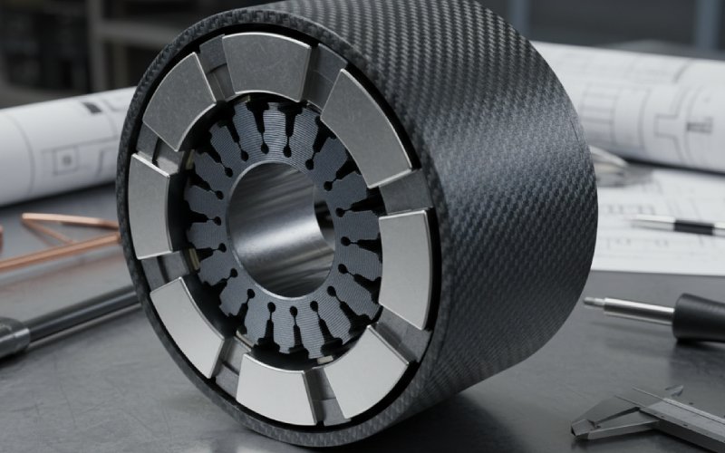 Laminated PM rotor with sleeve