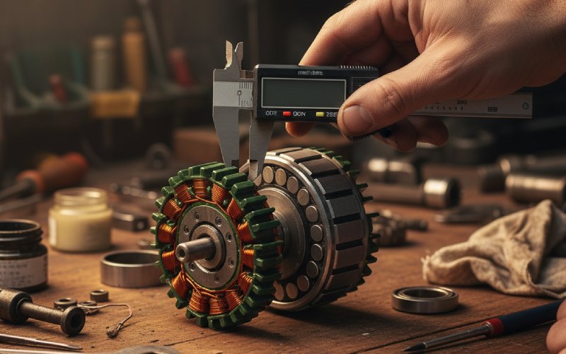 モーターのエアギャップ測定