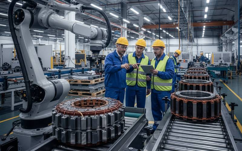 Produktionslinie für Stator und Rotor von Motoren