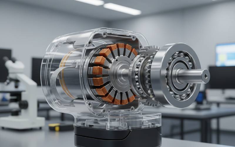 Schnittbild der Roboterverbindung mit Lamellen