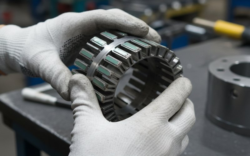 assembleren van statorlamineringstapel