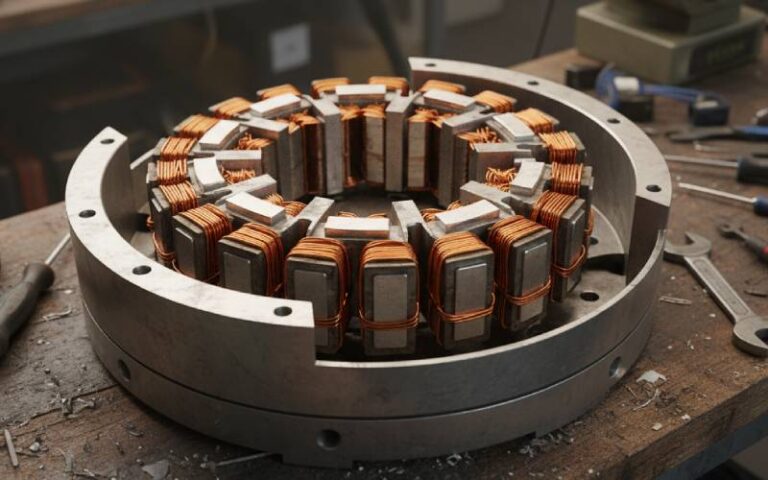 Schnitt durch einen Axialflussmotor